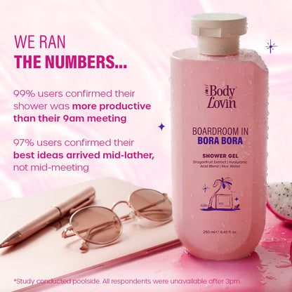 Plum Goodness Boardroom In Bora Shower Gel by BodyLovin'
