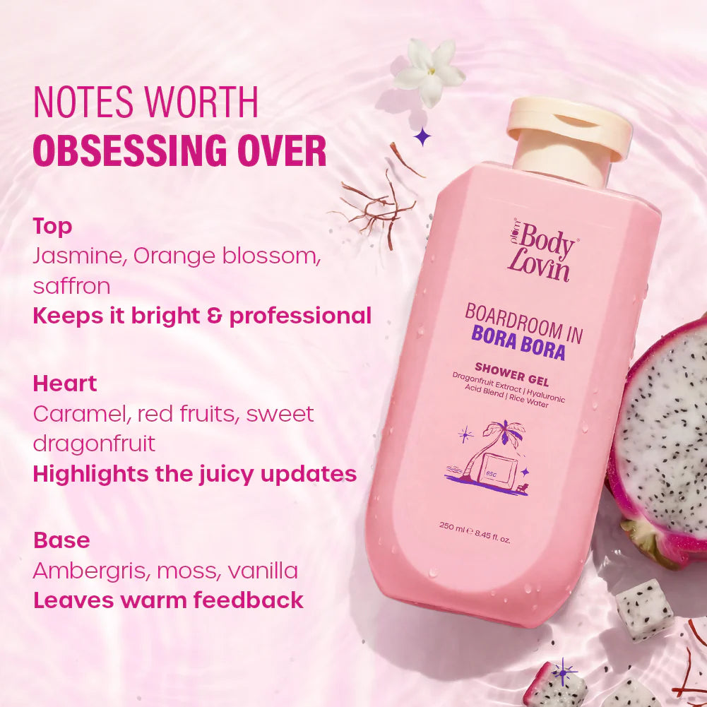Plum Goodness Boardroom In Bora Shower Gel by BodyLovin'