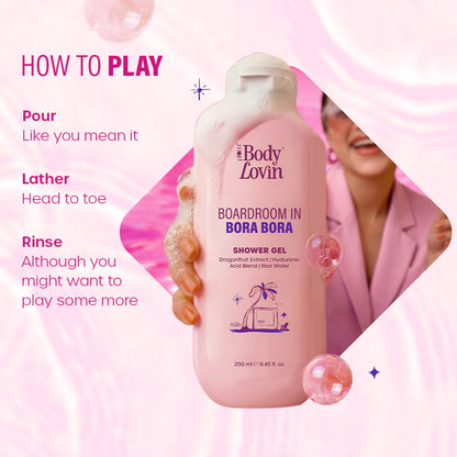 Plum Goodness Boardroom In Bora Shower Gel by BodyLovin'