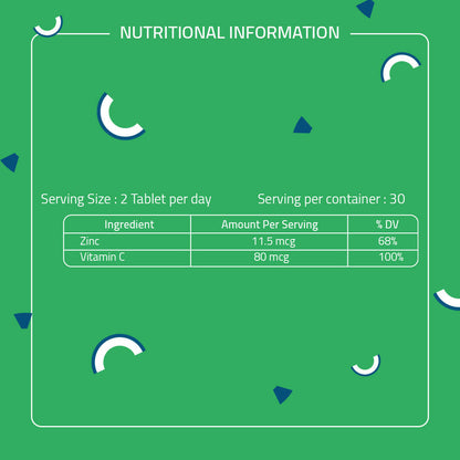 Laurik Plant Based Zinc And Vitamin C Tablets | Supplements Help Iron Absorption And Immune Support For Men And Women