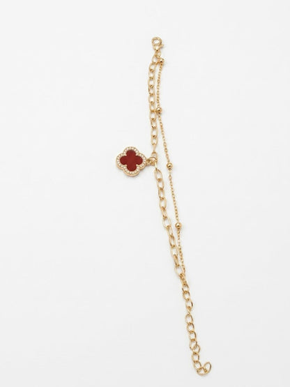 Anouk Women Artrificial Stones Gold Plated Rakhi With Roli Chawal Chandan Mishri