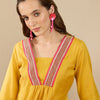 Indyancart IE Women Empire Thread Work Kurta with Trousers