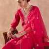 Dhiyona IE Ethnic Motifs Embroidered Thread Work Straight Kurta With Trousers & Dupatta