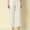 Dhiyona FL Women's Off White Cotton Solid Palazzo