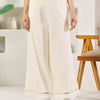 Dhiyona FL Women's Off-White Cotton Solid Palazzo