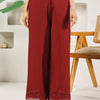 Dhiyona FL Women's Maroon Cotton Solid Palazzo