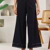 Dhiyona FL Women's Black Cotton Solid Palazzo
