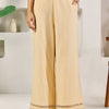 Dhiyona FL Women's Beige Cotton Solid Palazzo