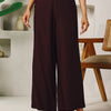 Dhiyona FL Women's Brown Rayon Solid Palazzo