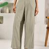 Dhiyona FL Women's Light Green Cotton Solid Palazzo