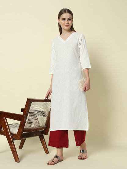 Dhiyona FL Women's Maroon Cotton Solid Palazzo