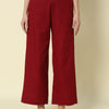 Dhiyona FL Women's Maroon Cotton Solid Palazzo