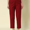 Dhiyona FL Women's Maroon Cotton Solid Pant