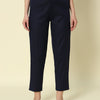 Dhiyona FL Women's Navy blue Cotton Solid Pant