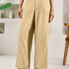 Dhiyona FL Women's Beige Solid Rayon Straight Palazzo