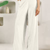 Dhiyona FL Women's Off-White Solid Rayon Palazzo