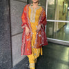 Dhiyona IE Ethnic Motifs Embroidered Gotta Patti Kurta with Trousers & Dupatta