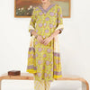 Indyancart IE Women Floral Printed Regular Pure Cotton Kurta with Trousers & With Dupatta