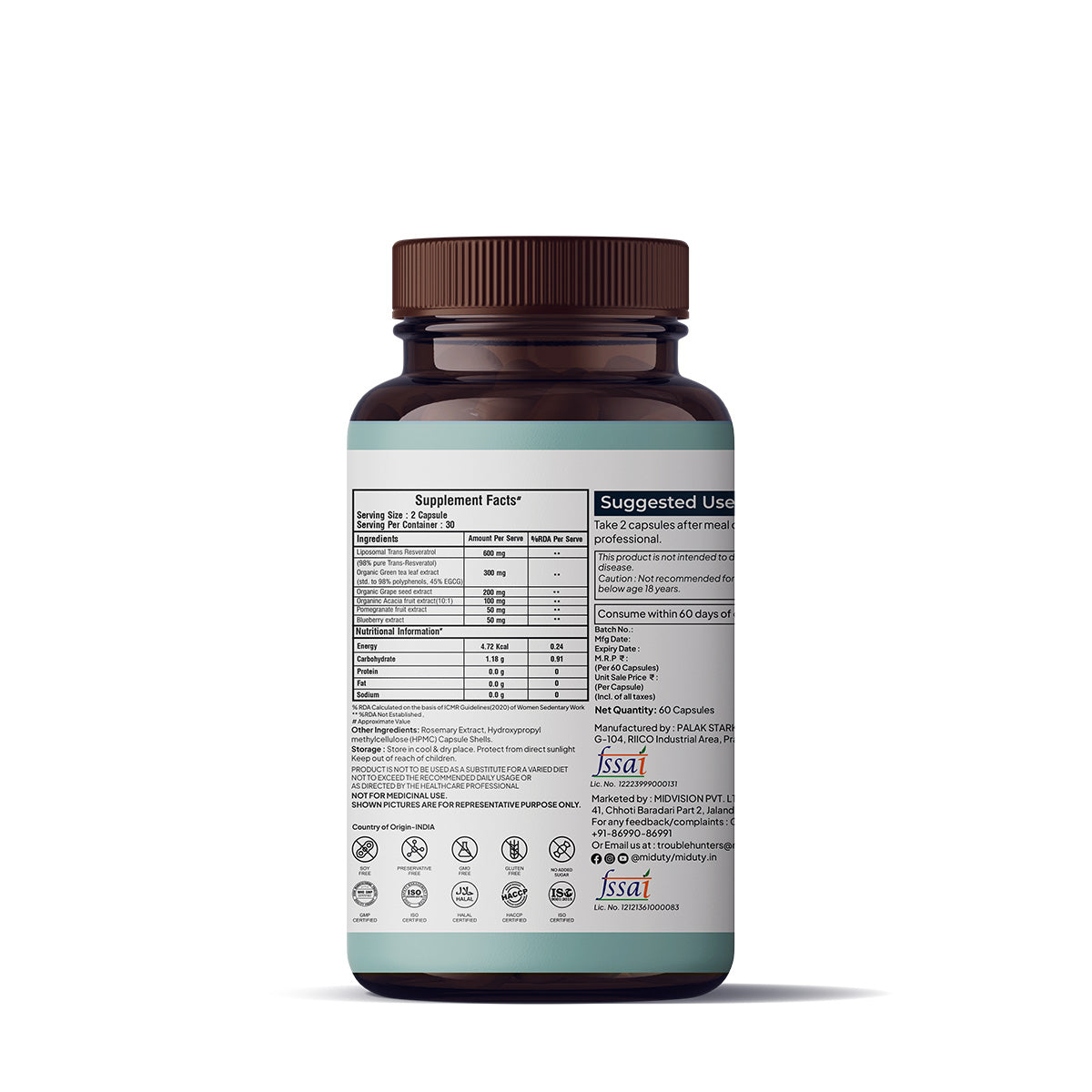 Miduty by Palak Notes Stop Aging Capsules - Indyancart