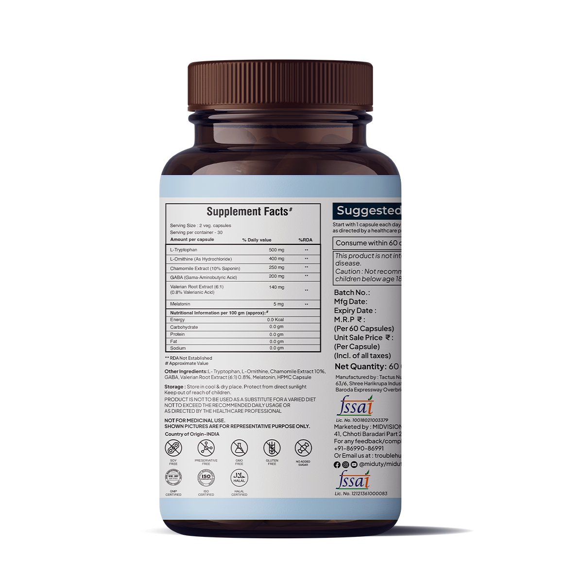 Miduty by Palak Notes Sleep Well Capsules - Indyancart