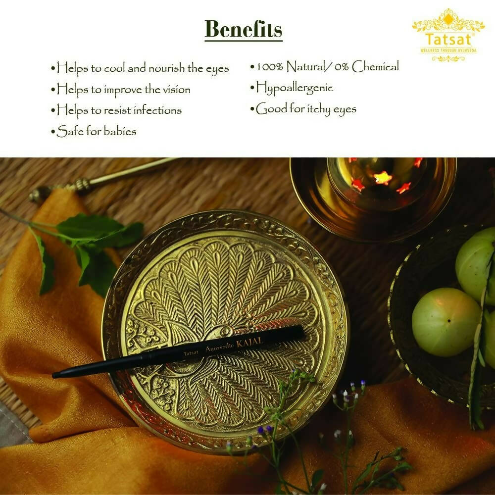 Tatsat 100% Natural Ayurvedic Kajal Pencil - Indyancart