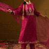 Dhiyona IE Floral Embroidered Straight Thread Work Kurta with Trousers & Dupatta