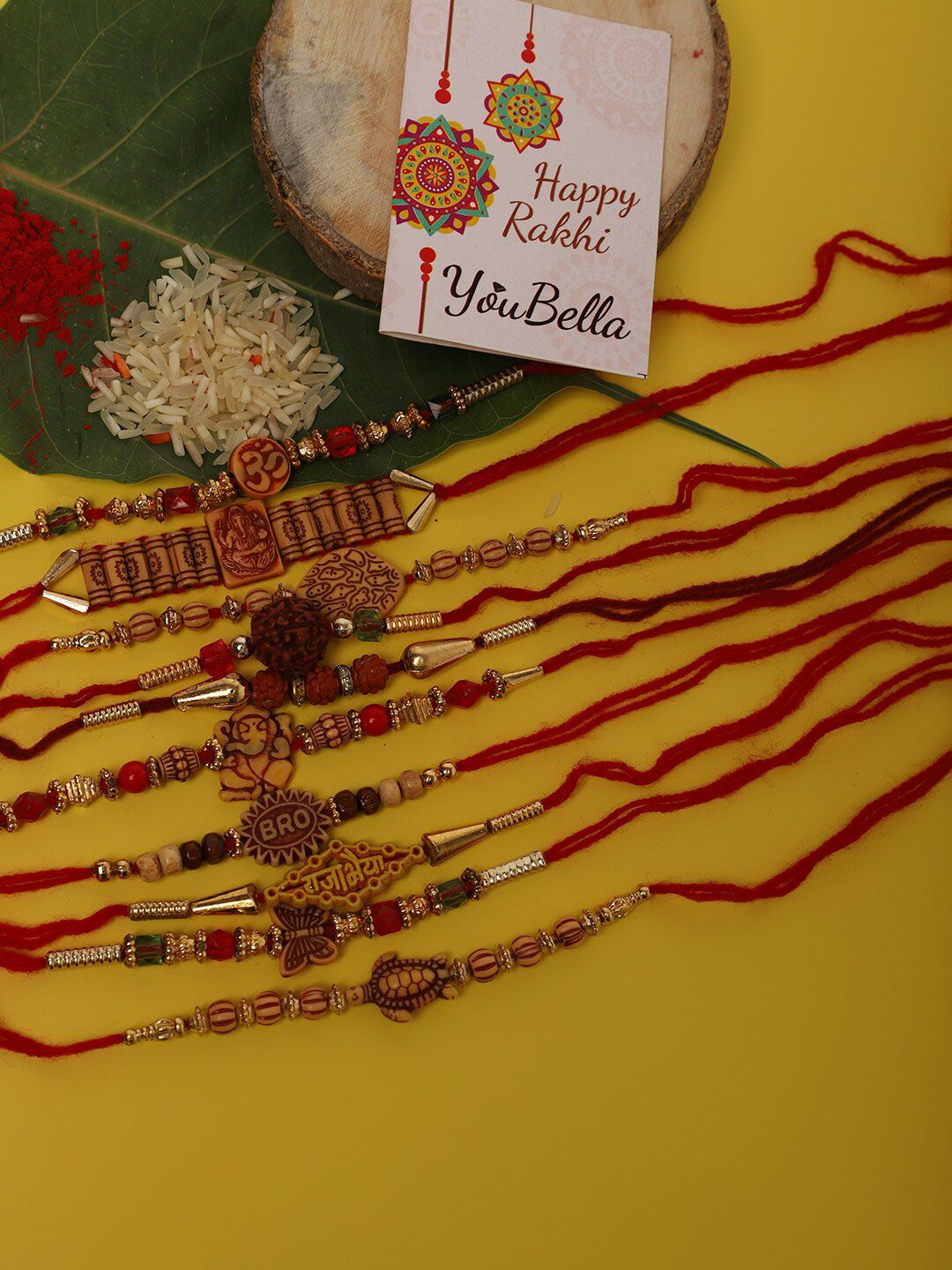 Anouk Set Of 10 Beaded Rakhi