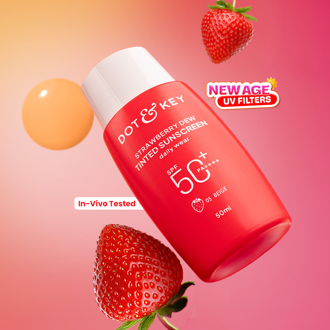 Dot & Key Strawberry Dew Tinted Sunscreen SPF 50+ PA++++ With New-Age UV Filters