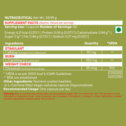 Wellbeing Nutrition Slow | Burn Capsules - Indyancart