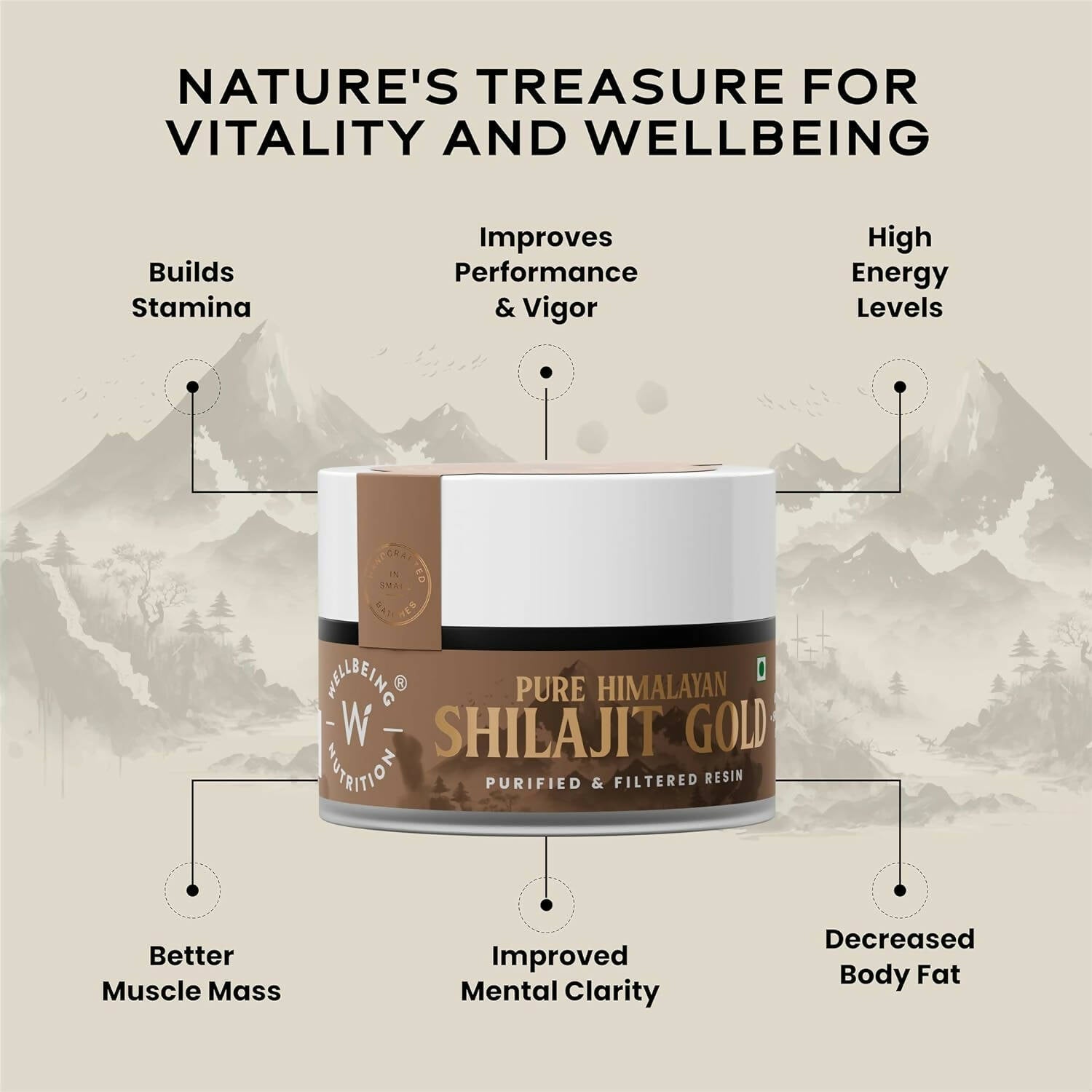 Wellbeing Nutrition Pure Himalayan SJ Gold Resin - Indyancart