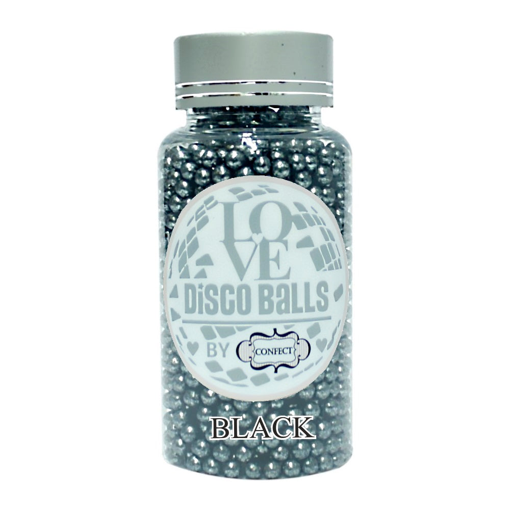 Confect Black Disco Balls Sprinkles 6 MM
