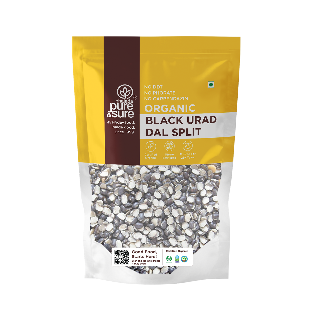 Pure & Sure Organic Black Urad Dal Split