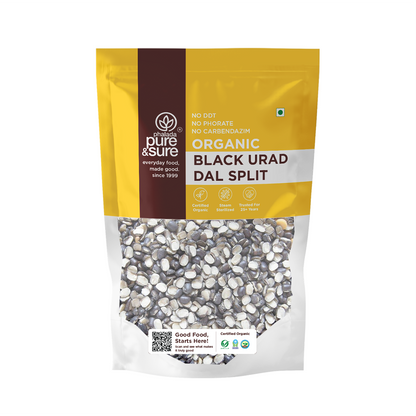 Pure & Sure Organic Black Urad Dal Split