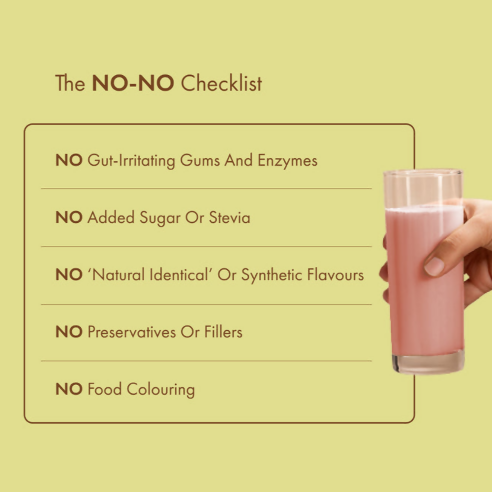 Cosmix No Nonsense Plant Protein Watermelon Bubblegum health drink in a clear bottle with pink and green label, showing the beverage inside