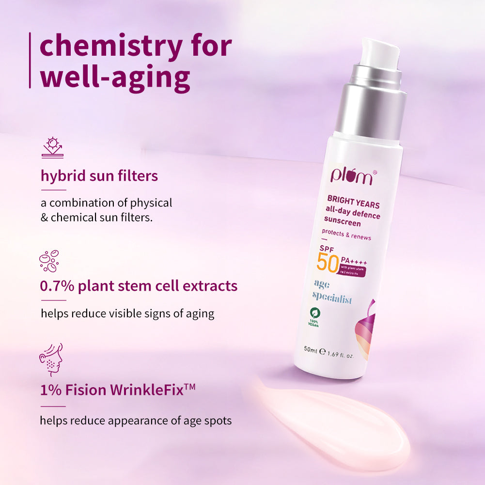 Plum Goodness Bright Years All-Day Defence SPF 50 PA++++ Sunscreen