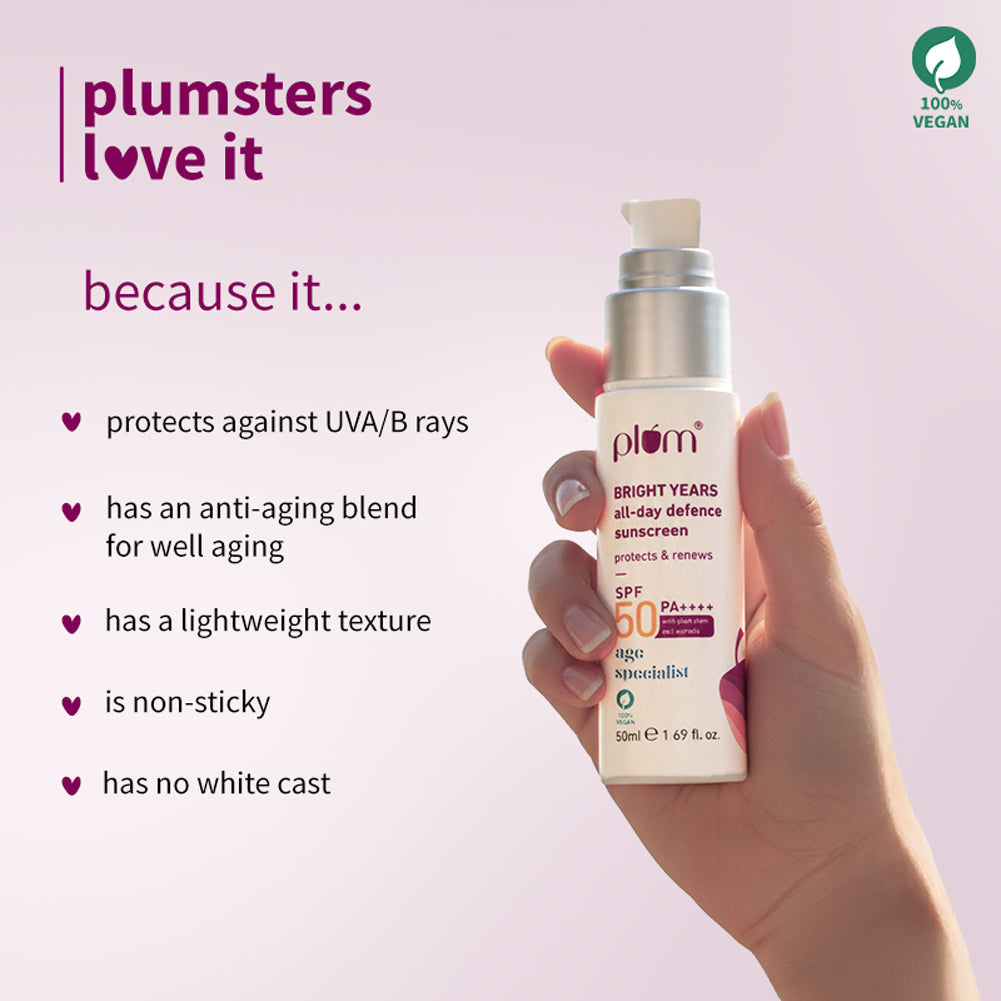 Plum Goodness Bright Years All-Day Defence SPF 50 PA++++ Sunscreen