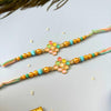 Dhiyona Set of 2 Meenakari Kundan Traditional Handmade Rakhi