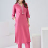 Dhiyona IE Women Regular Thread Work Kurta with Trousers