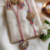 Dhiyona Set Of 2 White Artificial Stones Golden Toned Bhaiya Bhabhi Rakhi With Roli Chawal