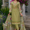 Dhiyona IE Women Embroidered Straight Pure Cotton Kurta Trousers With Dupatta set