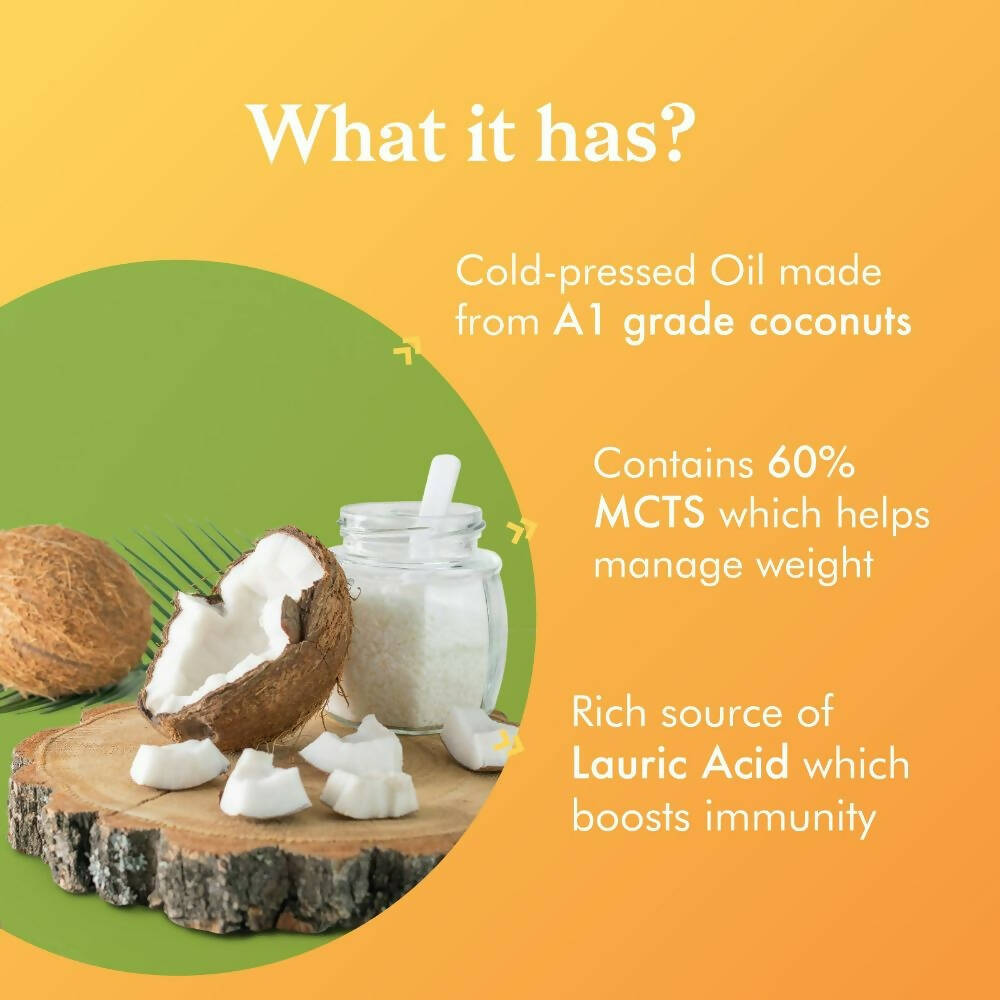 Coco Soul Cold Pressed Natural Virgin Coconut Oil - Indyancart