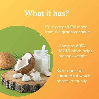 Coco Soul Cold Pressed Natural Virgin Coconut Oil - Indyancart