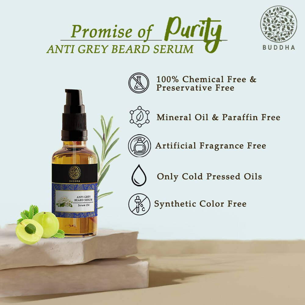 Buddha Natural Anti Grey Beard Serum Oil - Indyancart