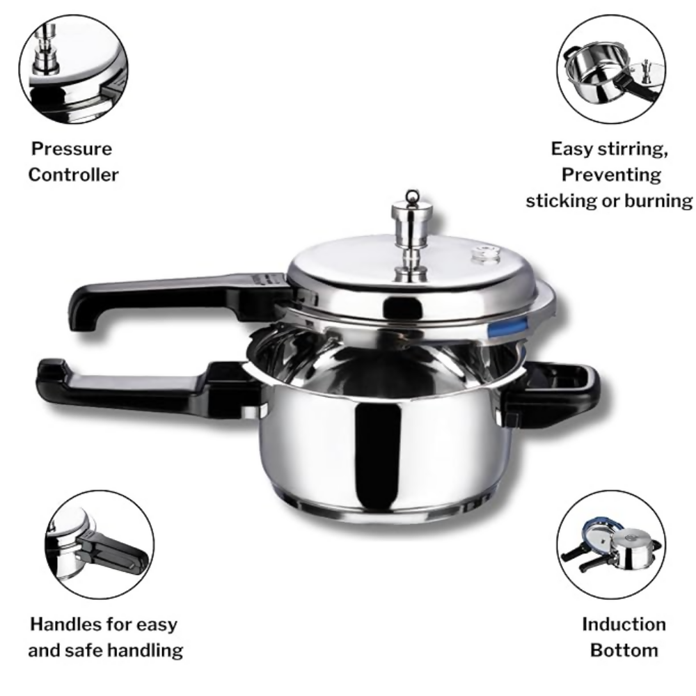 Vinod 18/8 Stainless Steel Outer Lid Pressure Cooker