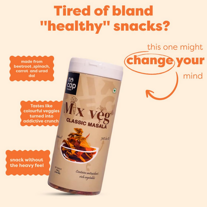 Nocap foods Zero Guilt Healthy Chips - Classic Masala & Millet Jalapeno