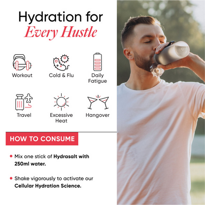 Wellbeing Nutrition Hydrasalt Electrolyte Drink Instant Hydration Raspberry Lemon