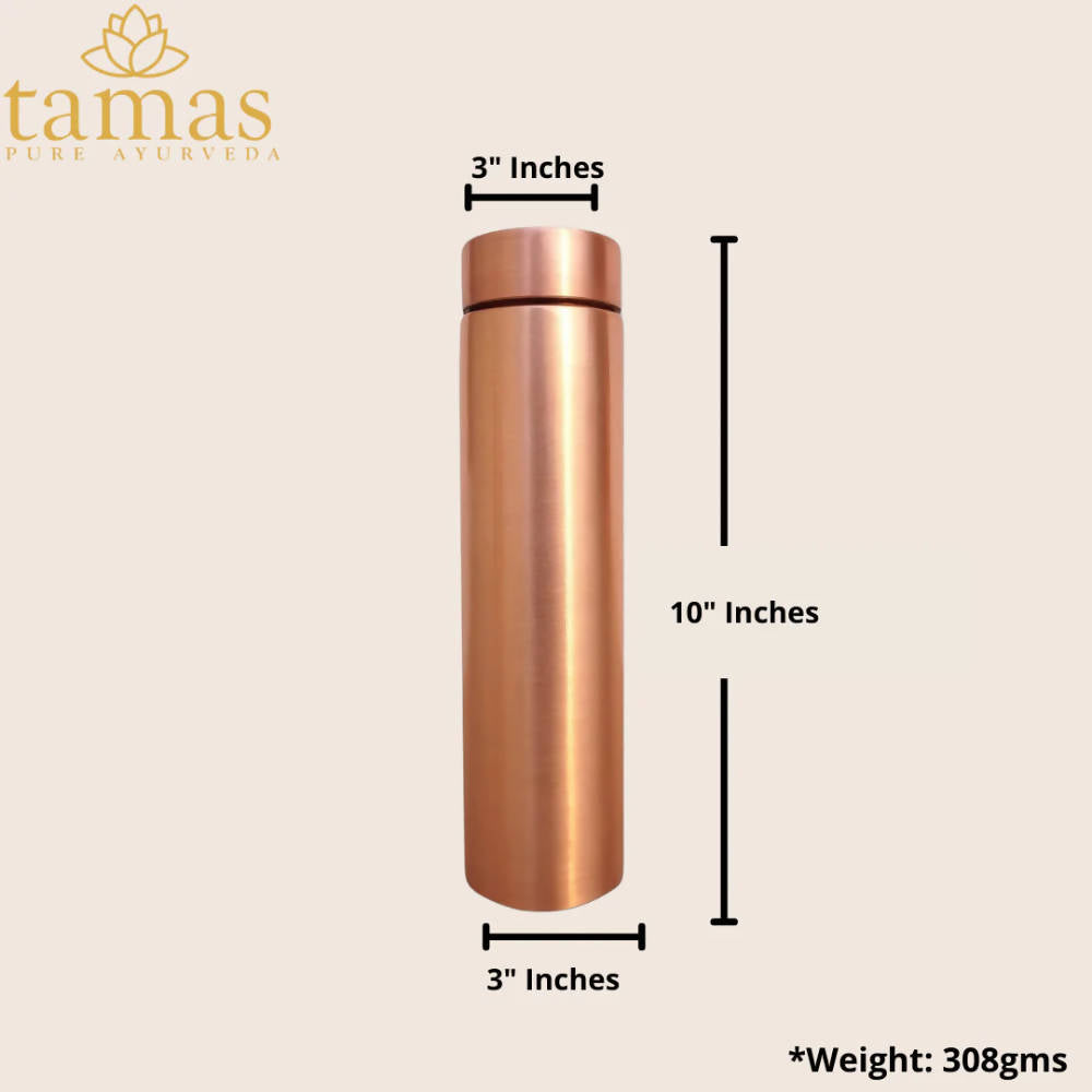 Tamas Jelly Plain Copper Water Bottle - Indyancart