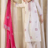 Dhiyona IE Women Ethnic Motifs Embroidered Regular Thread Work Pure Cotton Kurta with Trousers & With Dupatta