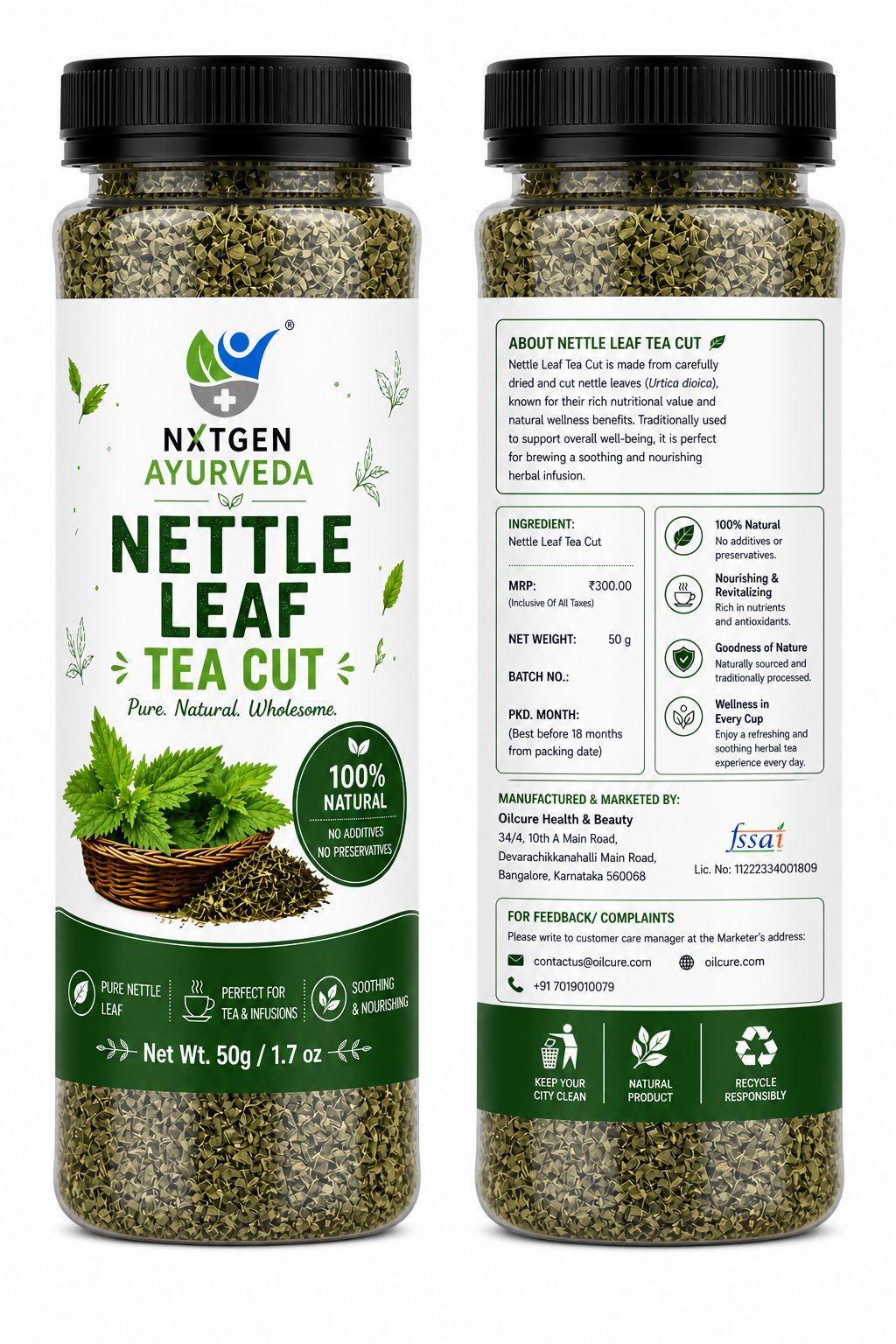 Nxtgen Ayurveda Nettle Leaf Tea Cut