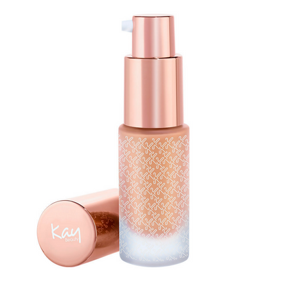 Kay Beauty by Katrina Kaif Hyper Gloss liquid highlighter lip gloss with sparkling finish, featuring a shiny, reflective surface.